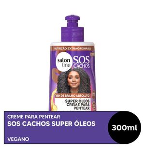 Creme para Pentear Capilar Salon Line SOS Cachos Super Óleos 300ml