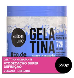 Gelatina #todecacho Super Definição Hidratante Salon Line 550g