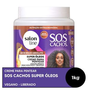 Creme para Pentear  SOS Cachos Misturinha Pronta Super Óleos Salon Line 1kg