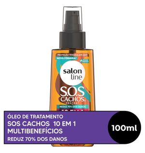 Óleo de Tratamento SOS Cachos 10 EM 1 Multibenefícios Salon Line 100ml