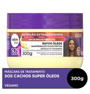 Máscara de Tratamento SOS Cachos Manteiga Extranutritiva Super Óleos Salon Line 300g