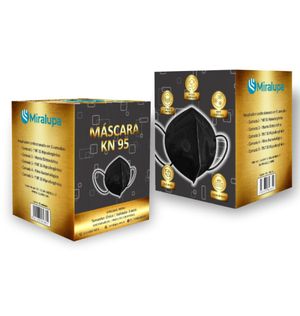 Masc Fac Miralupa C/25 Desc.kn95 Preta