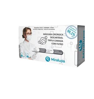 Masc Fac Miralupa C/50 Descartavel Branca