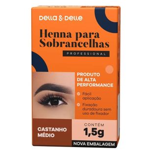 Henna Della&dell Sobrancelh 1,5g Castanho Medio