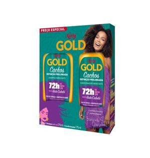 Kit Niely Gold Cachos Definidos Prolongado Shampoo + Condicionador