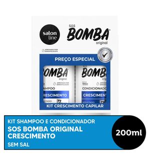 Kit Salon Line SOS Bomba Original Shampoo 200ml + Condicionador 200ml