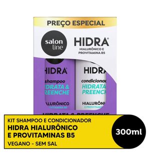 Kit Salon Line Shampoo e Condicionador Hidra Hialurônico 300ml