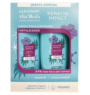 Kit Alta Moda Keratin Impact Shampoo e Condicionador 300ml