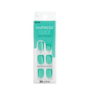 Unha Postiça Kiss New York Autocolante imPRESS Color curta Abstract