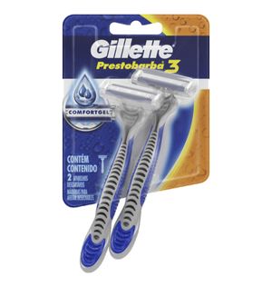 Aparelho De Barbear Gillette Prestobarba 3 - Com  2 Unidades