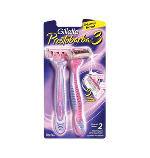 Aparelho para Depilação Feminina Gillette Prestobarba 3 - Com 2 Unidades