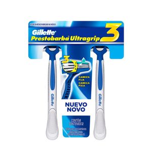 Aparelho de Barbear Gillette Prestobarba Ultragrip 3 com 2 Unidades