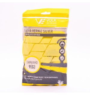 Luva Volk Latex Verniz Silv.amarela G