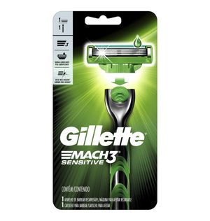 Aparelho de Barbear Gillette Mach3 Sensitive