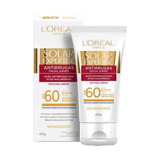 Protetor Solar Facial L'Oréal Paris Solar Expertise Antirrugas FPS 60 40g