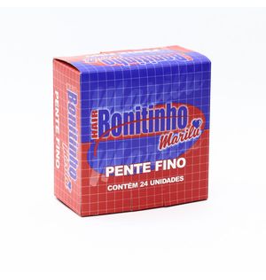 Pente Bonitinho Fino Ambar C/24(1086)