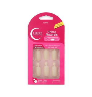 Unhas Postiças Fhaces Nat.quad.media 28un U3003