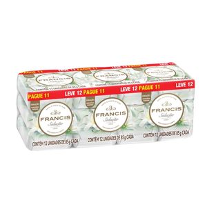 Sabonete Francis 85g Lv12pg11 Suave Branco