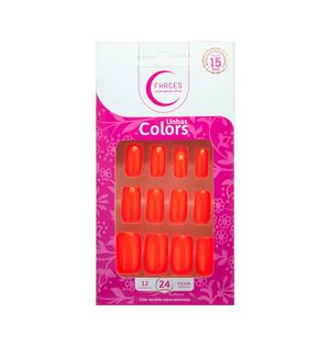 Unhas Postiças Fhaces Top Coat Neon Summer