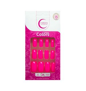 Unhas Postiças Fhaces Top Coat Neon Shock