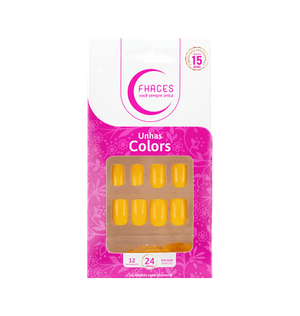 Unhas Postiças Fhaces Colors C.24 Sun Flower