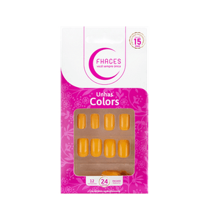 Unhas Postiças Fhaces Colors Pôr do Sol 24 Unidades