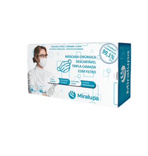 Masc Fac Miralupa C/50 Descartavel Azul