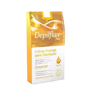 Folhas Prontas Depilflax Depilação Corporal Natural 20 Unidades