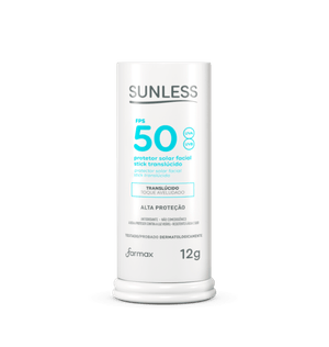 Protetor Facial Stick Sunless FPS 50 Translúcido 12g