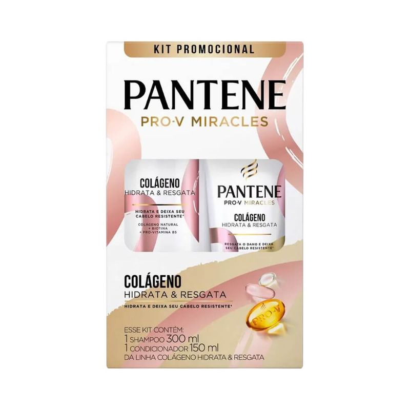 Kit Pantene Shampoo 300ml + Condicionador 150ml Colágeno-1769803922340