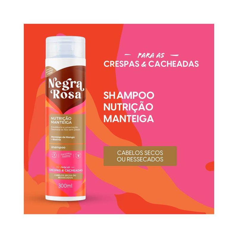 Shampoo Negra Rosa 300ml Nutricao