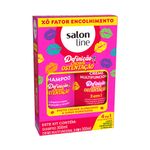 KIT SALON LINE SH+CREME 600ML DEF.CACH.OSTENTACAO