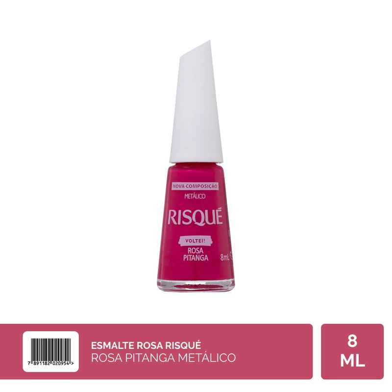 ESM RISQUE 8ML METAL.ROSA PITANGA