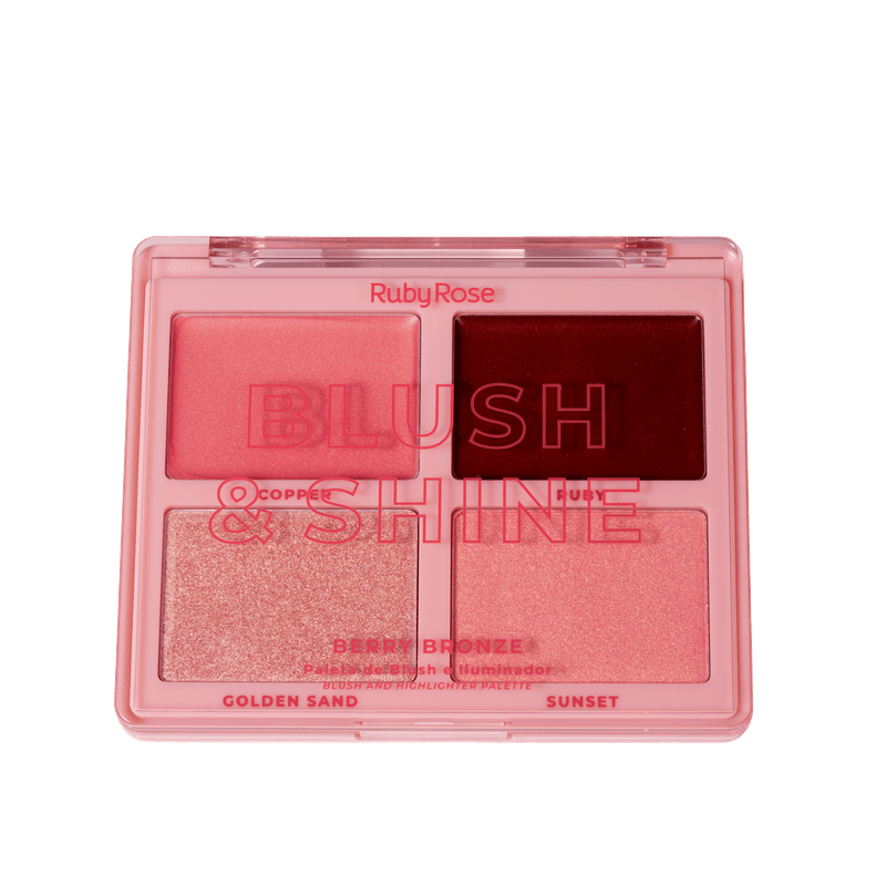 PALETA RUBY ROSE 19,4G BLUSH ILUMI SHINE ROSE GOLD