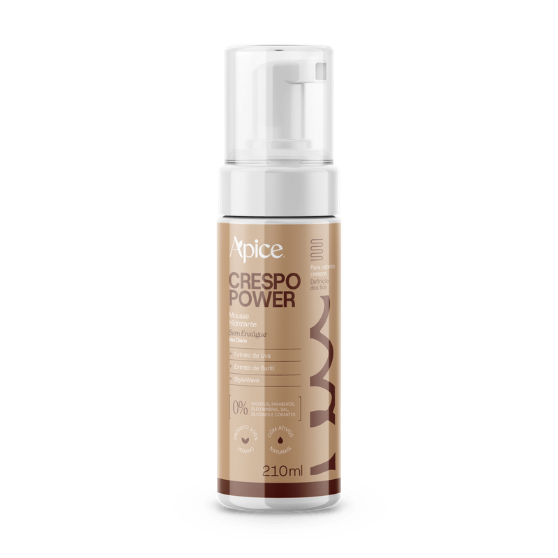 MOUSSE APICE 210ML CRESPO POWER HIDRATANTE