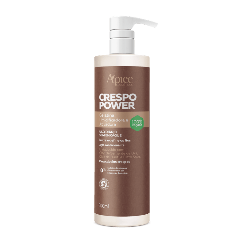 GEL ATIV APICE 500ML CRESPO POWER UMIDIFICADORA