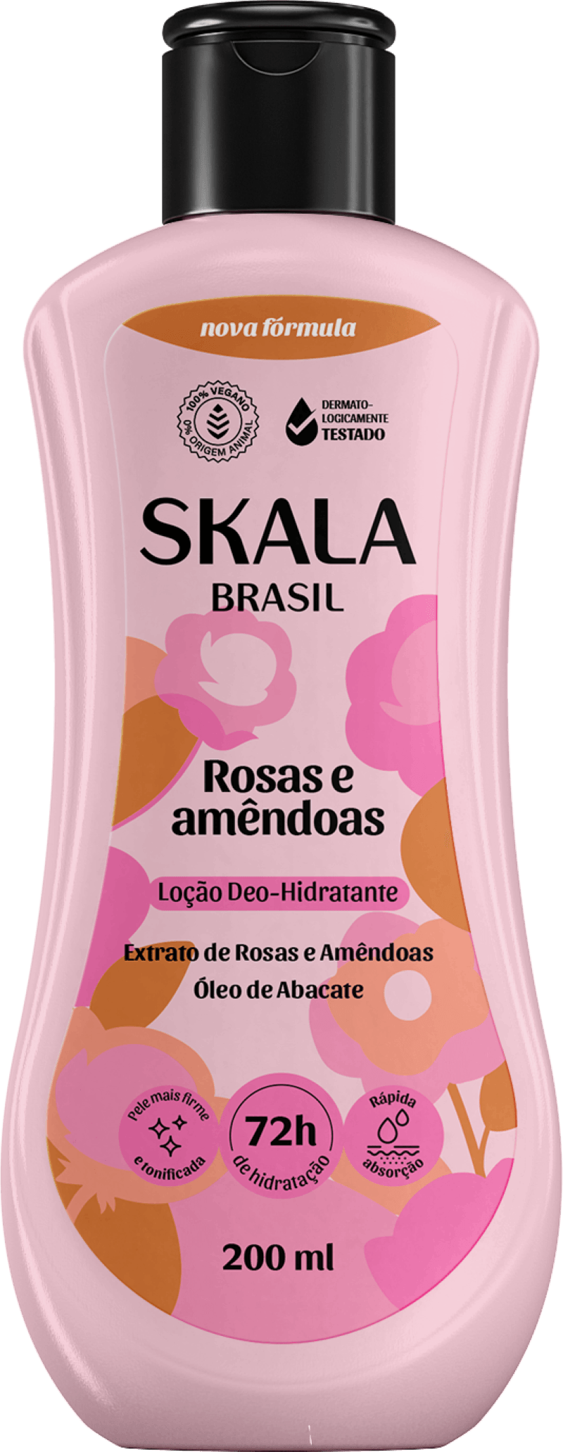 LOCAO CORP SKALA 200ML ROSAS E AMENDOAS