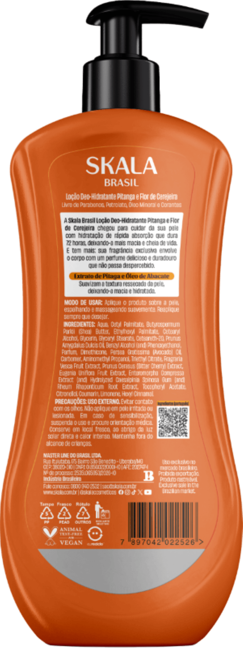 LOCAO CORP SKALA 400ML PITANGA E FLOR CEREJEIRA