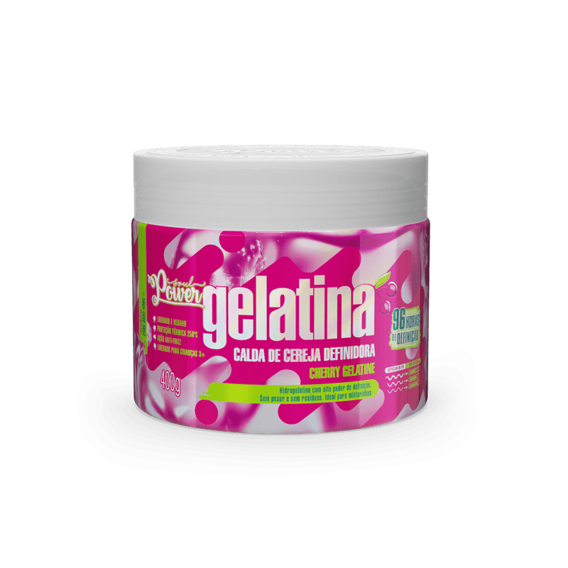 GELATINA SOUL POWER 400G CALDA CEREJA DEFINIDORA