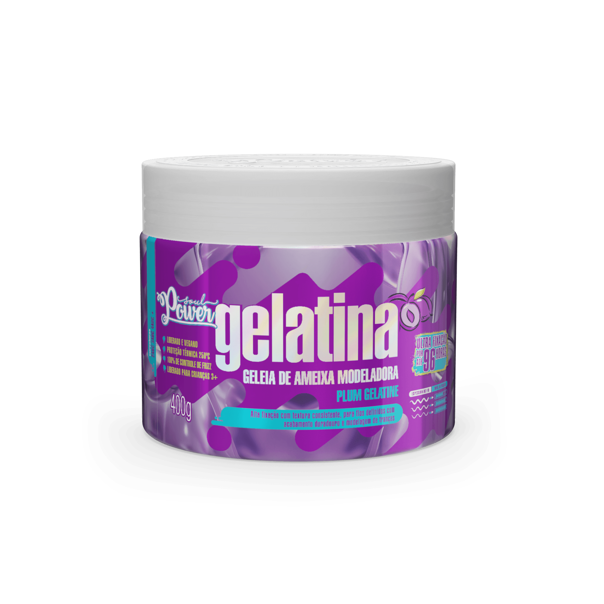 Gelatina Soul Power 400g Geleia Ameixa Modeladora