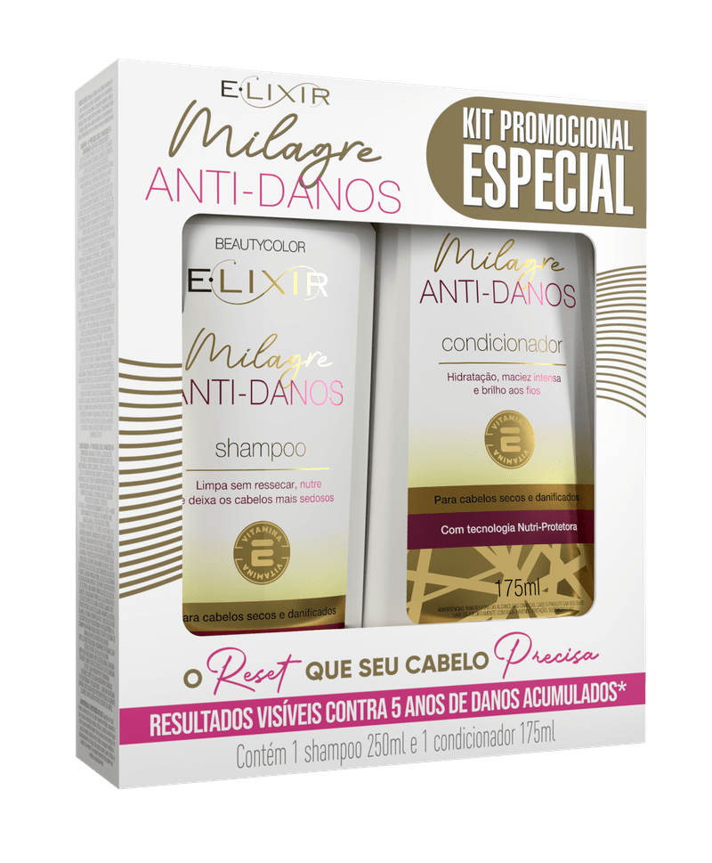 KIT BEAUTY COL SH+COND 425ML ELIXIR MILAGRE ANTI D