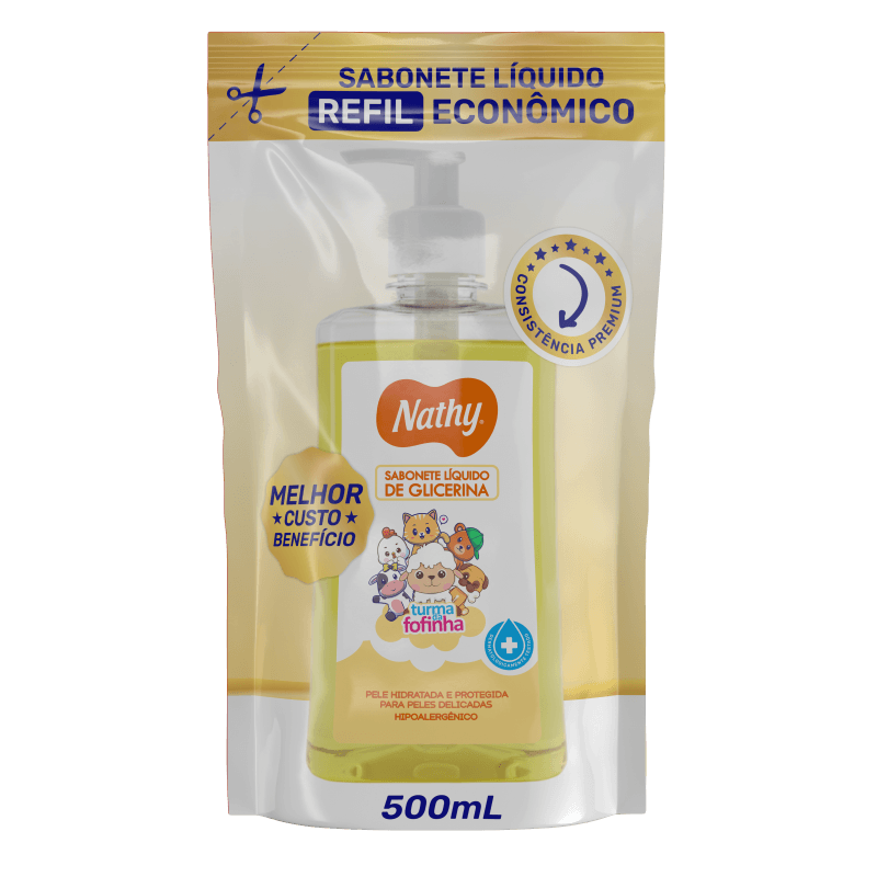 SAB LIQ NATHY 500ML REFIL GLICERINA T.FOFINHA