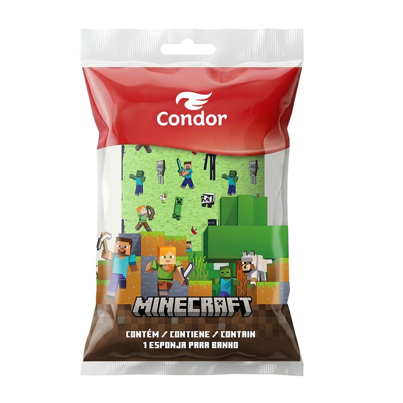 ESPONJA CONDOR BANHO MINECRAFT