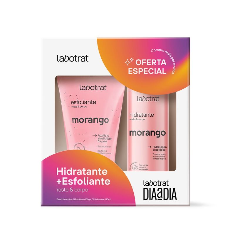KIT LABOTRAT HID+ESFOL 120ML DIA A DIA MORANGO