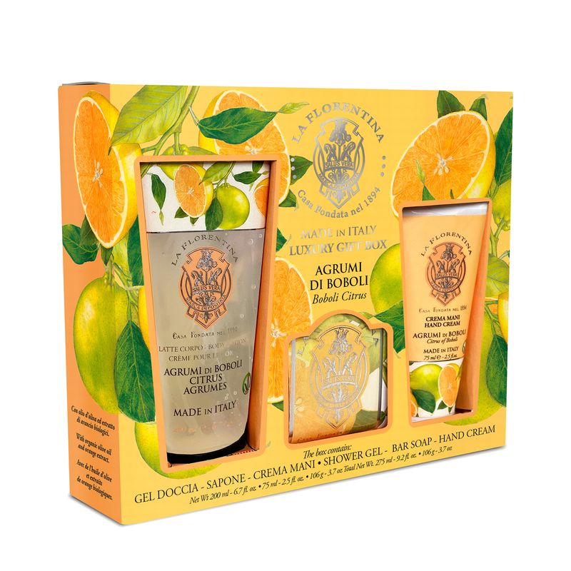 KIT LA FLORENT SAB+CR+GEL 381ML AGRUMI DI BOBOLI
