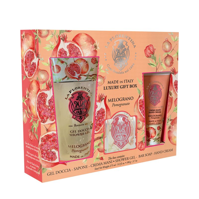 KIT LA FLORENT SAB+CR+GEL 381ML MELOGRANO