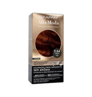 Coloração Permanente Alta Moda Sem Amônia 5.64 Vermelho Acobreado