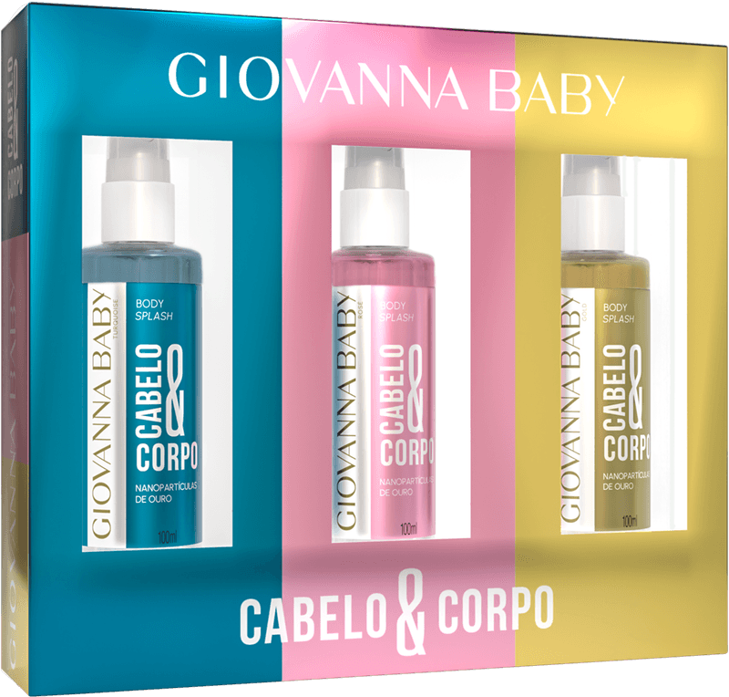 KIT GIOVANNA B BODY SPLAS 300ML MINI TURQ/ROSE/GOL