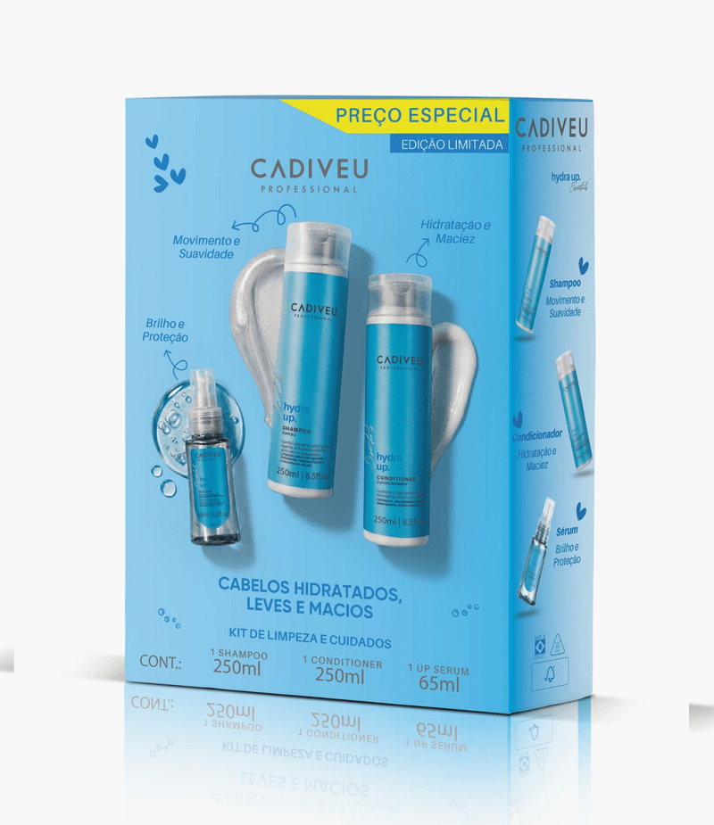 KIT CADIVEU SH+CO+SERU 565ML HYDRA UP