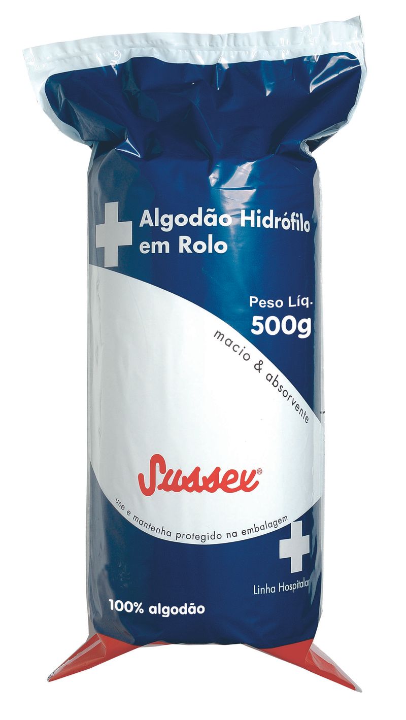 ALGODAO SUSSEX 500G HIDROFILO EM ROLO